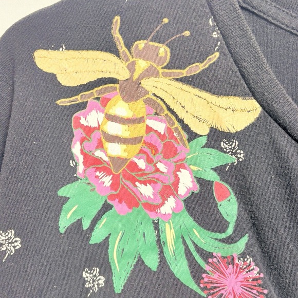 Reason Skull Fire & Roses Embroidered T-Shirt Mens Size XXL Black AOP - Picture 9 of 10